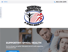 Tablet Screenshot of hendersonsportschiropractic.com